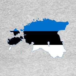 Estonia Flag Map T-Shirt